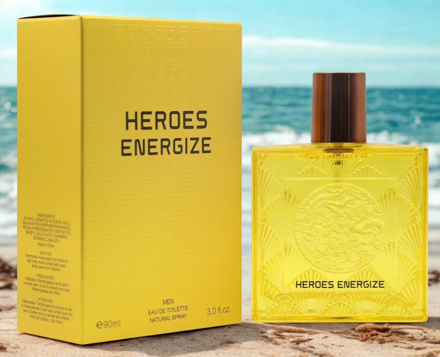 Heroes Energize - Tonka Bean Energy Boost Eau de Toilette for Men 90ml Natural Spray