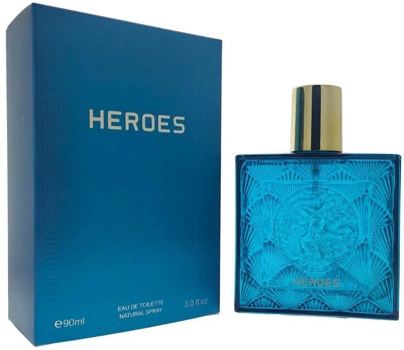 Heroes Eau de Toilette 90ml Natural Spray for Men - Refreshing Scent with Tonka Bean
