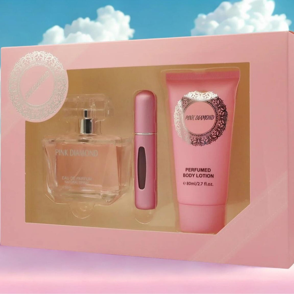 Pink Diamond Set - 3.4 oz Eau de Parfum, 0.6 oz Travel Spray, & 2.7 oz Perfumed Body Lotion