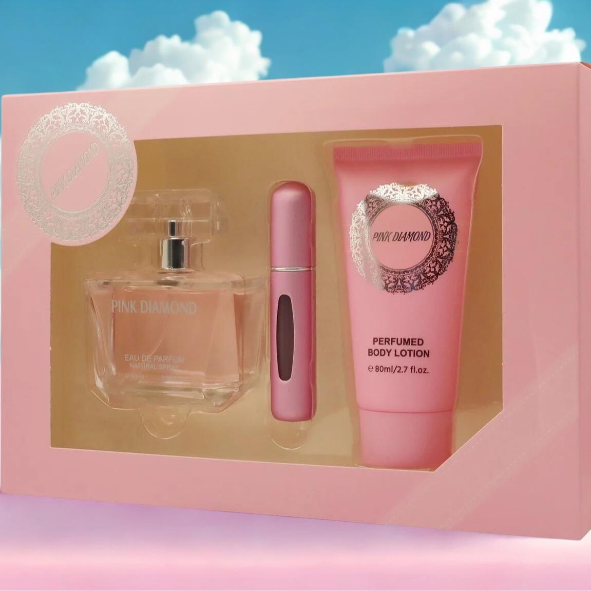 Pink Diamond Set - 3.4 oz Eau de Parfum, 0.6 oz Travel Spray, & 2.7 oz Perfumed Body Lotion