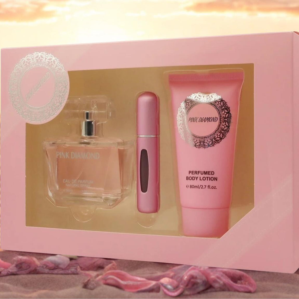 Pink Diamond Set - 3.4 oz Eau de Parfum, 0.6 oz Travel Spray, & 2.7 oz Perfumed Body Lotion