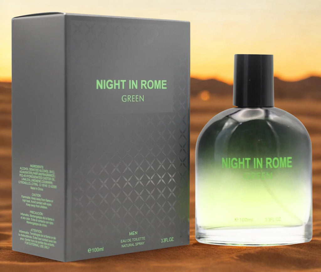 Night In Rome Green Eau De Toilette 100ml - Vetiver Scented Perfume for Creative Experimentation