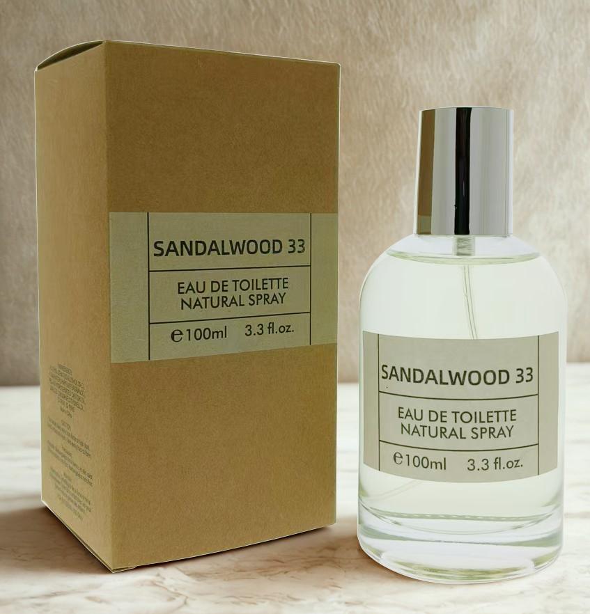 Sandalwood 33 Eau de Toilette Natural Spray 90ml 3.3 fl oz Unisex Perfume for Men and Women