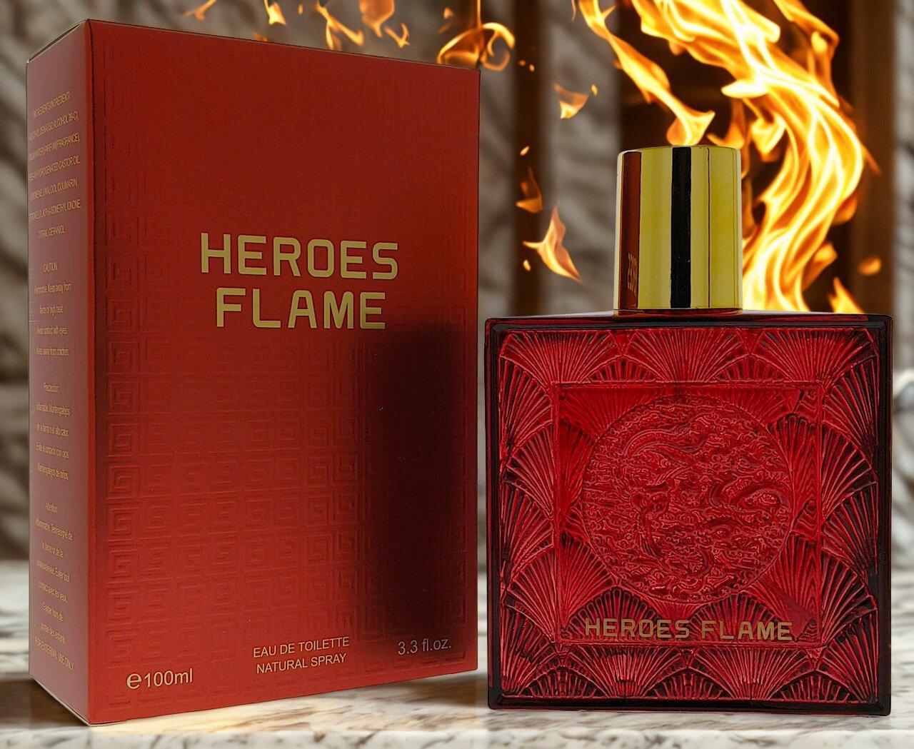Heroes Flame Eau de Toilette 100ml - Natural Spray for Men and Women