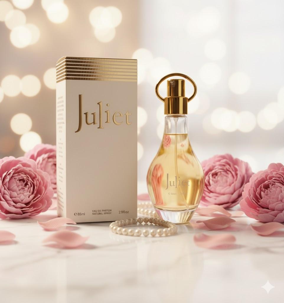 Juliet Eau de Parfum - Elegant 85ml Perfume Bottle with Rose Accents Regular Edition