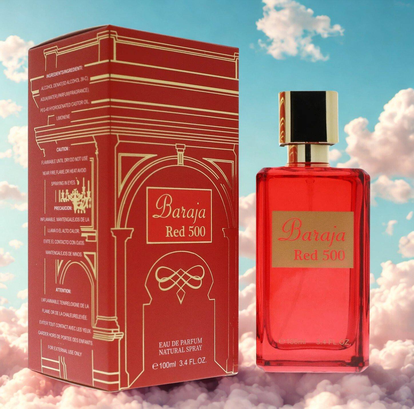 Baraja Red 500 Eau De Parfum 100ml - Natural Spray Perfume for Women and Men