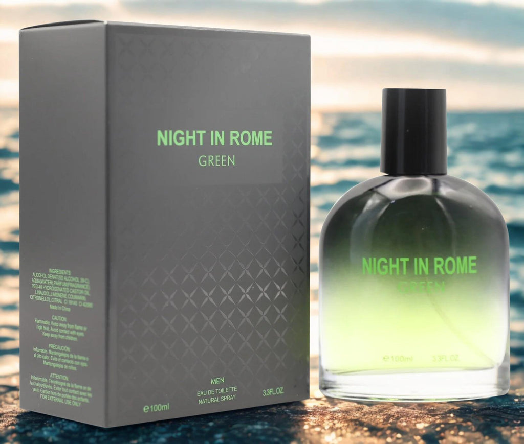 Night In Rome Green Eau De Toilette 100ml - Vetiver Scented Perfume for Creative Experimentation