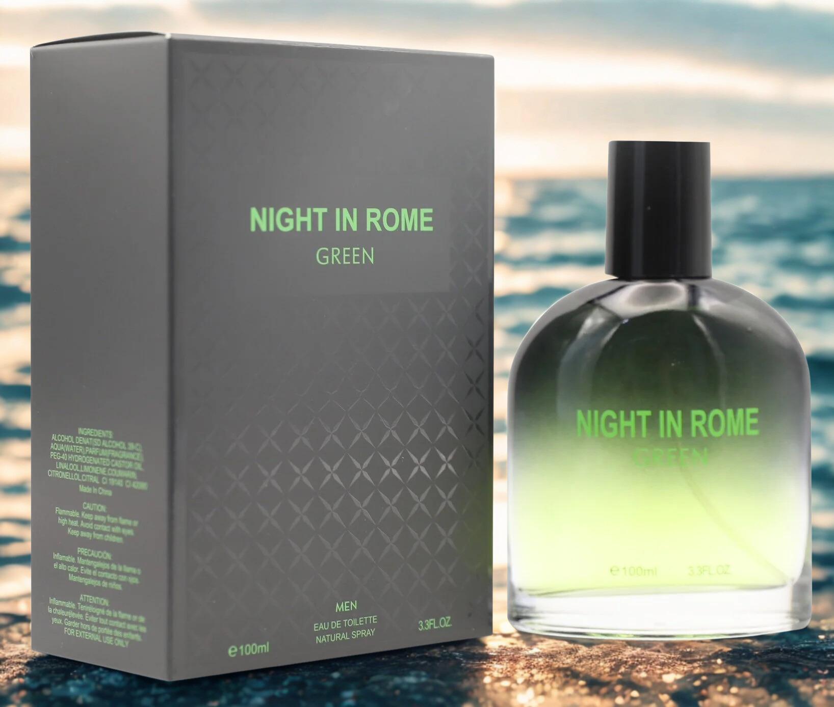 Night In Rome Green Eau De Toilette 100ml - Vetiver Scented Perfume for Creative Experimentation