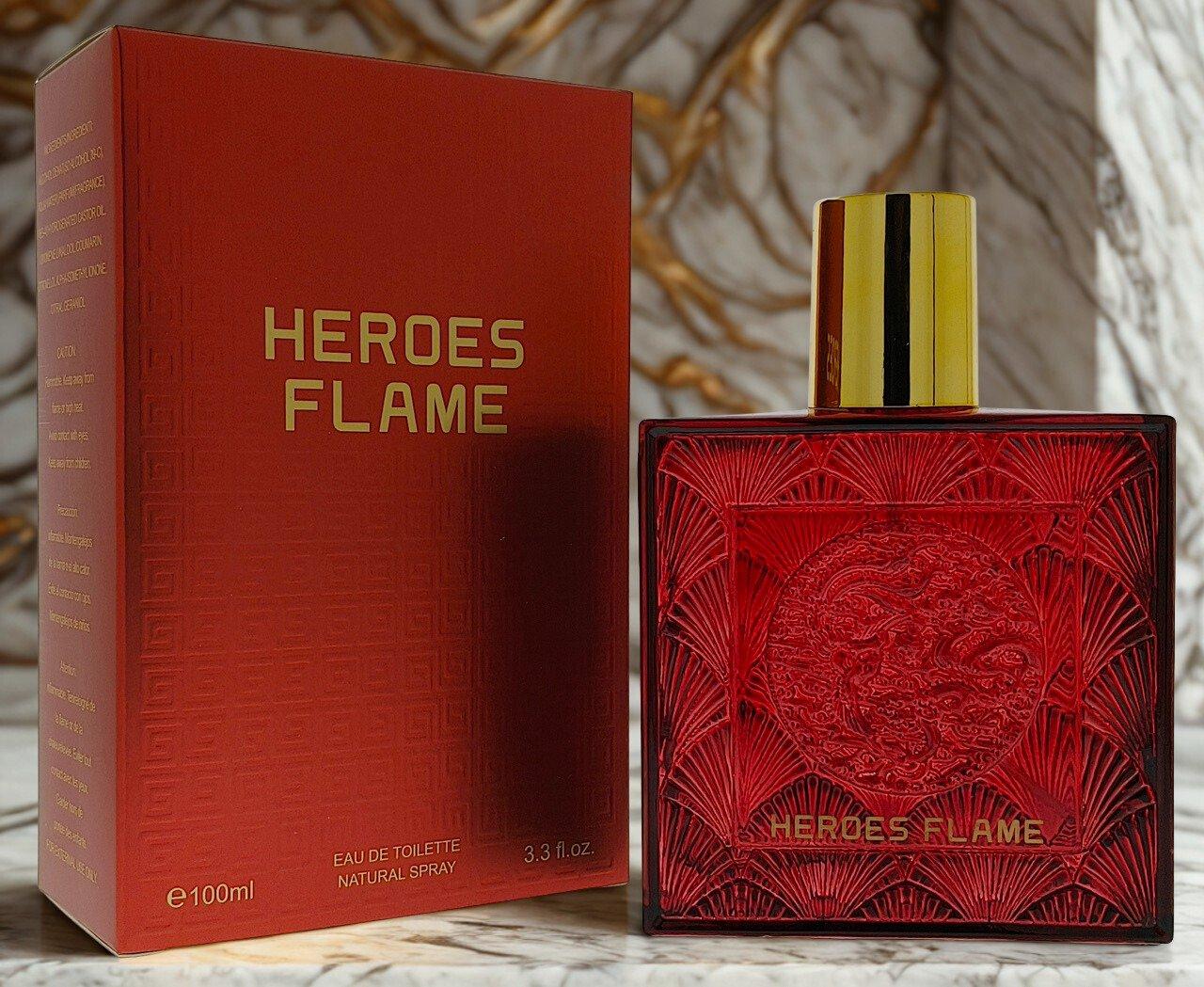 Heroes Flame Eau de Toilette 100ml - Natural Spray for Men and Women