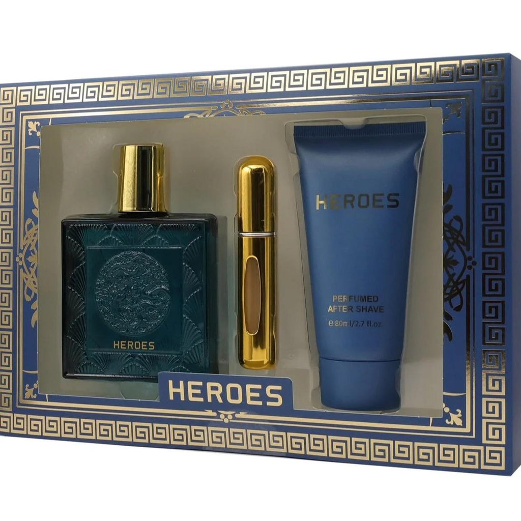 Heroes Eau de Toilette 90ml Natural Spray for Men - Refreshing Scent with Tonka Bean