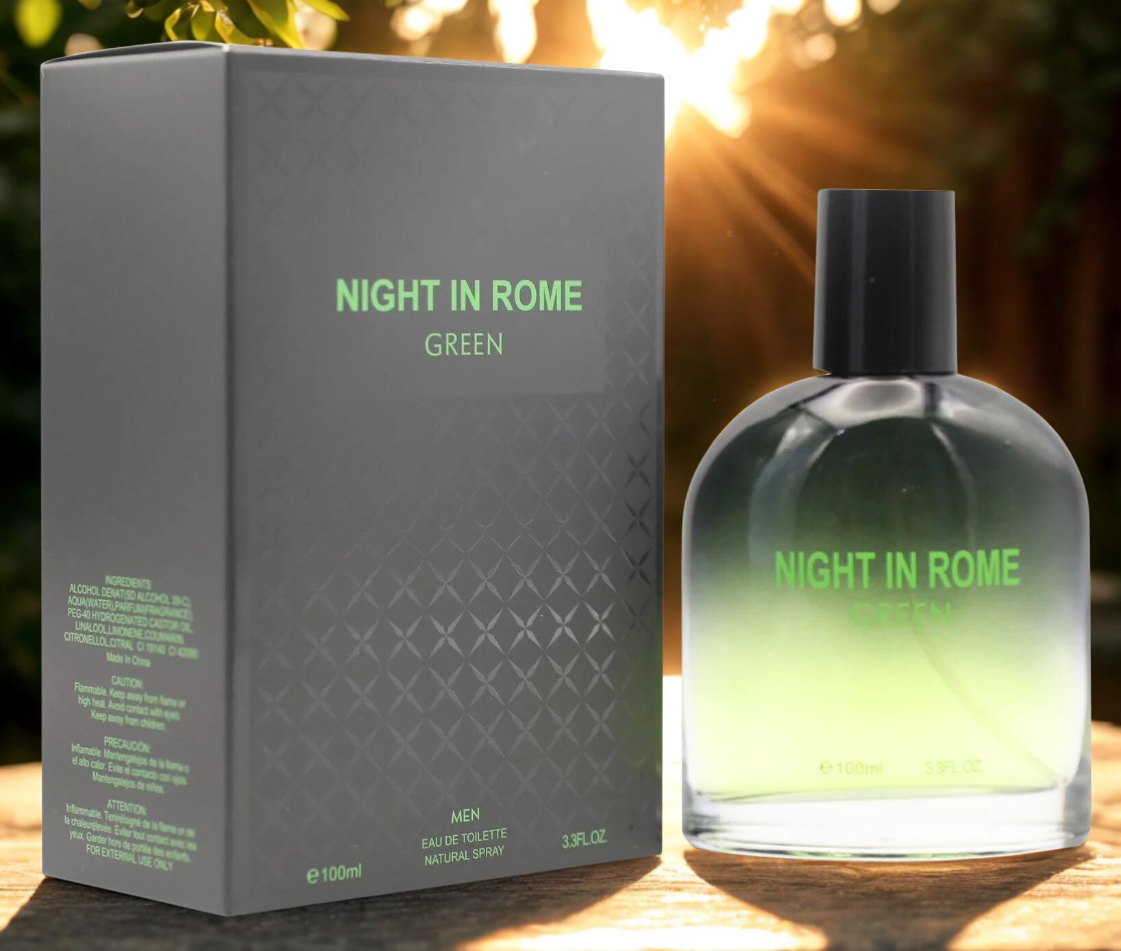 Night In Rome Green Eau De Toilette 100ml - Vetiver Scented Perfume for Creative Experimentation