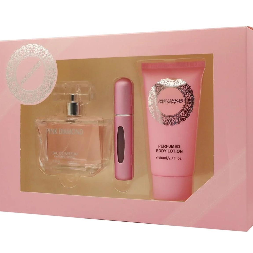 Pink Diamond Set - 3.4 oz Eau de Parfum, 0.6 oz Travel Spray, & 2.7 oz Perfumed Body Lotion