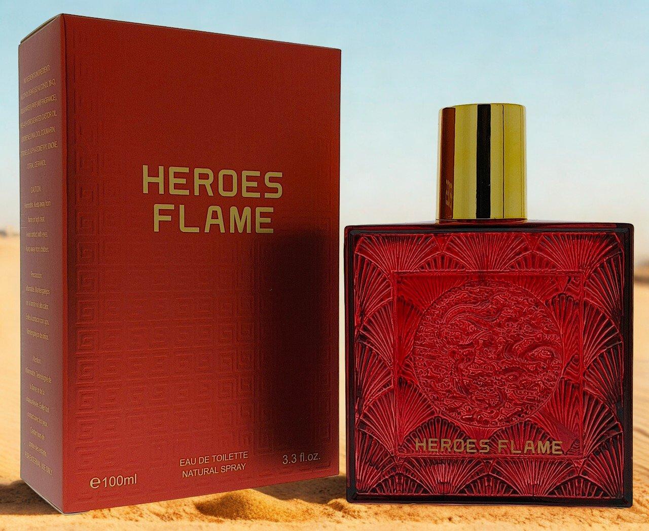 Heroes Flame Eau de Toilette 100ml - Natural Spray for Men and Women