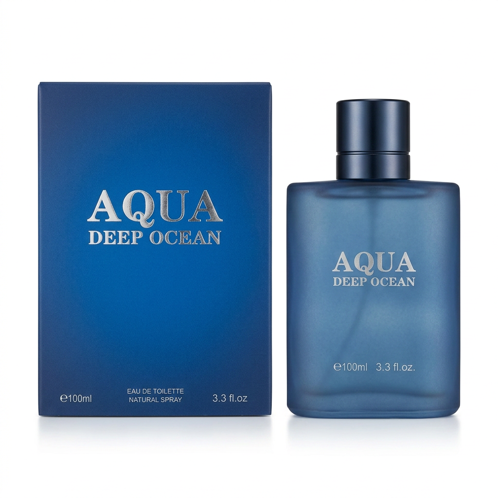 Aqua Deep Ocean Eau de Toilette Natural Spray for Men – 100ml / 3.3 fl. oz. | Fresh Aquatic Men's Cologne