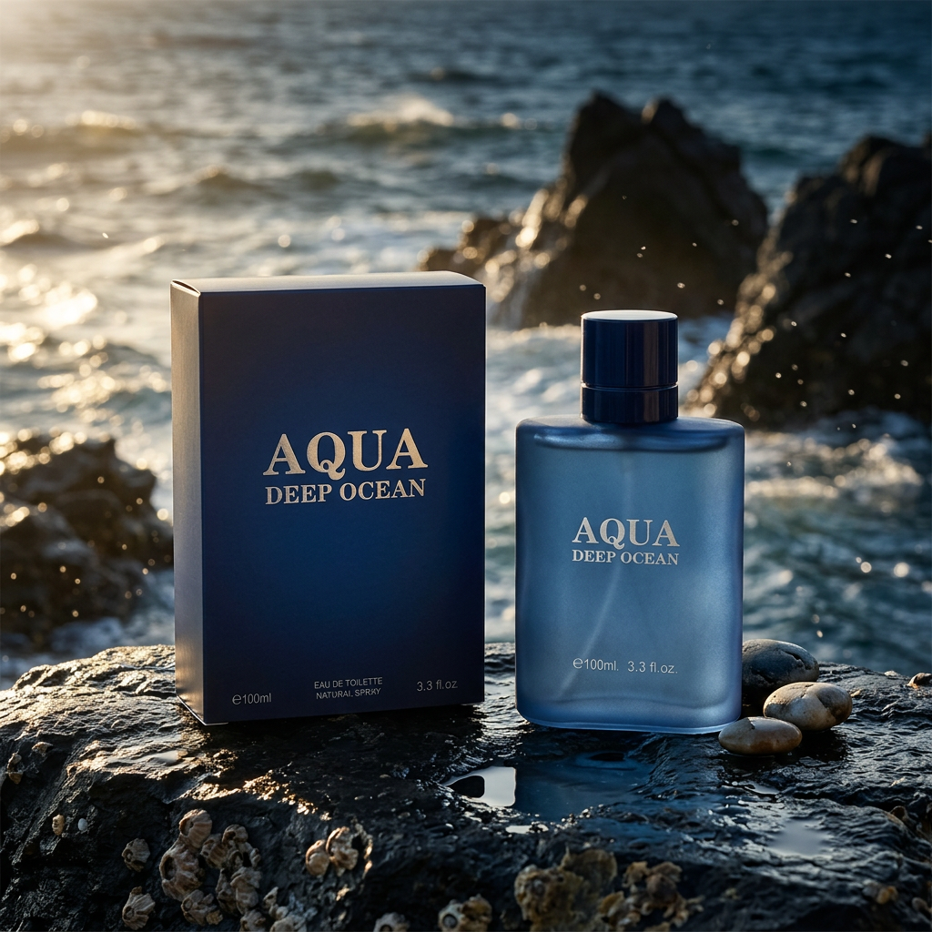 Aqua Deep Ocean Eau de Toilette Natural Spray for Men – 100ml / 3.3 fl. oz. | Fresh Aquatic Men's Cologne