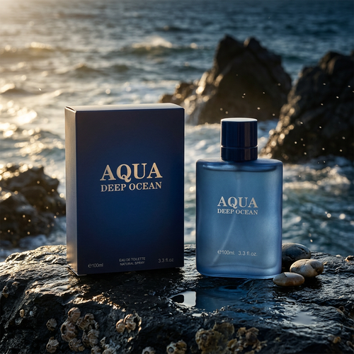 Aqua Deep Ocean Eau de Toilette Natural Spray for Men – 100ml / 3.3 fl. oz. | Fresh Aquatic Men's Cologne