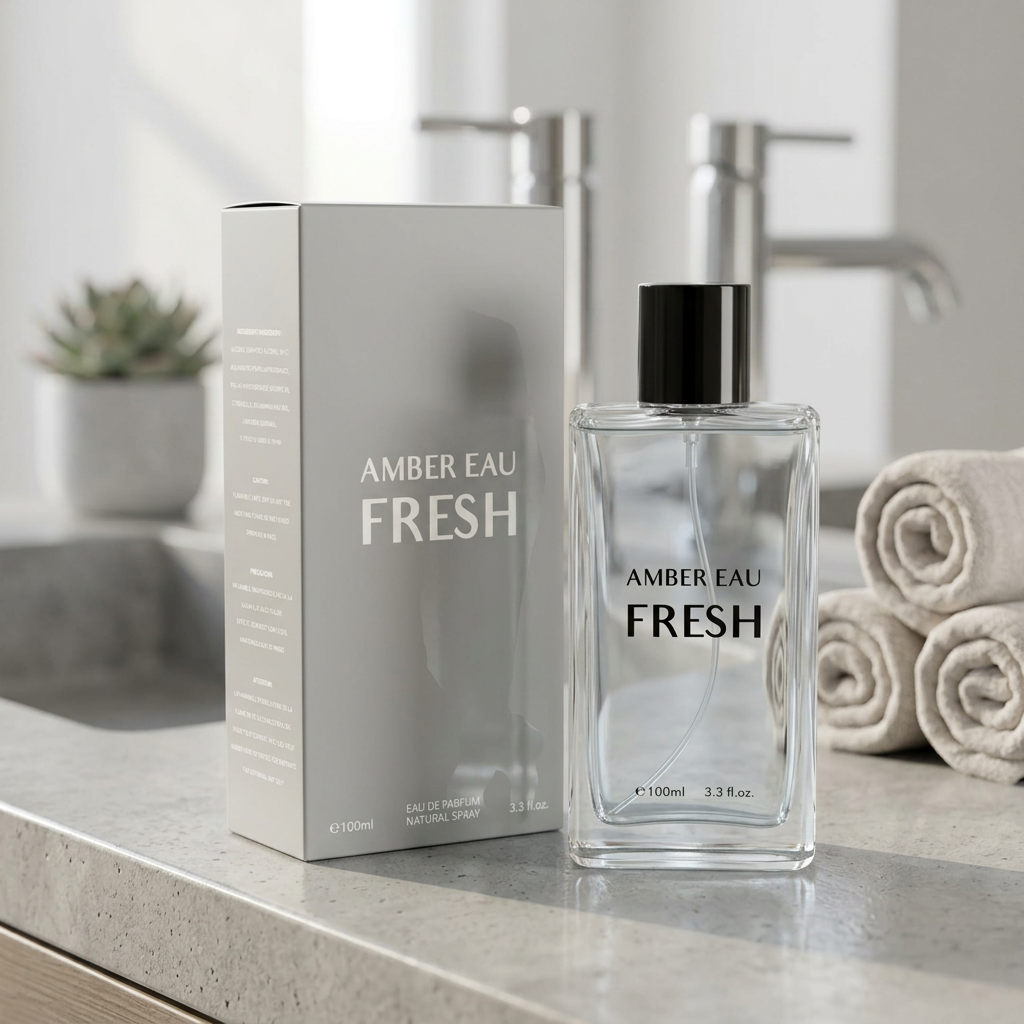 Amber Eau Fresh Eau de Parfum Natural Spray for Men – 100ml / 3.3 fl. oz. | Fresh Men's Fragrance