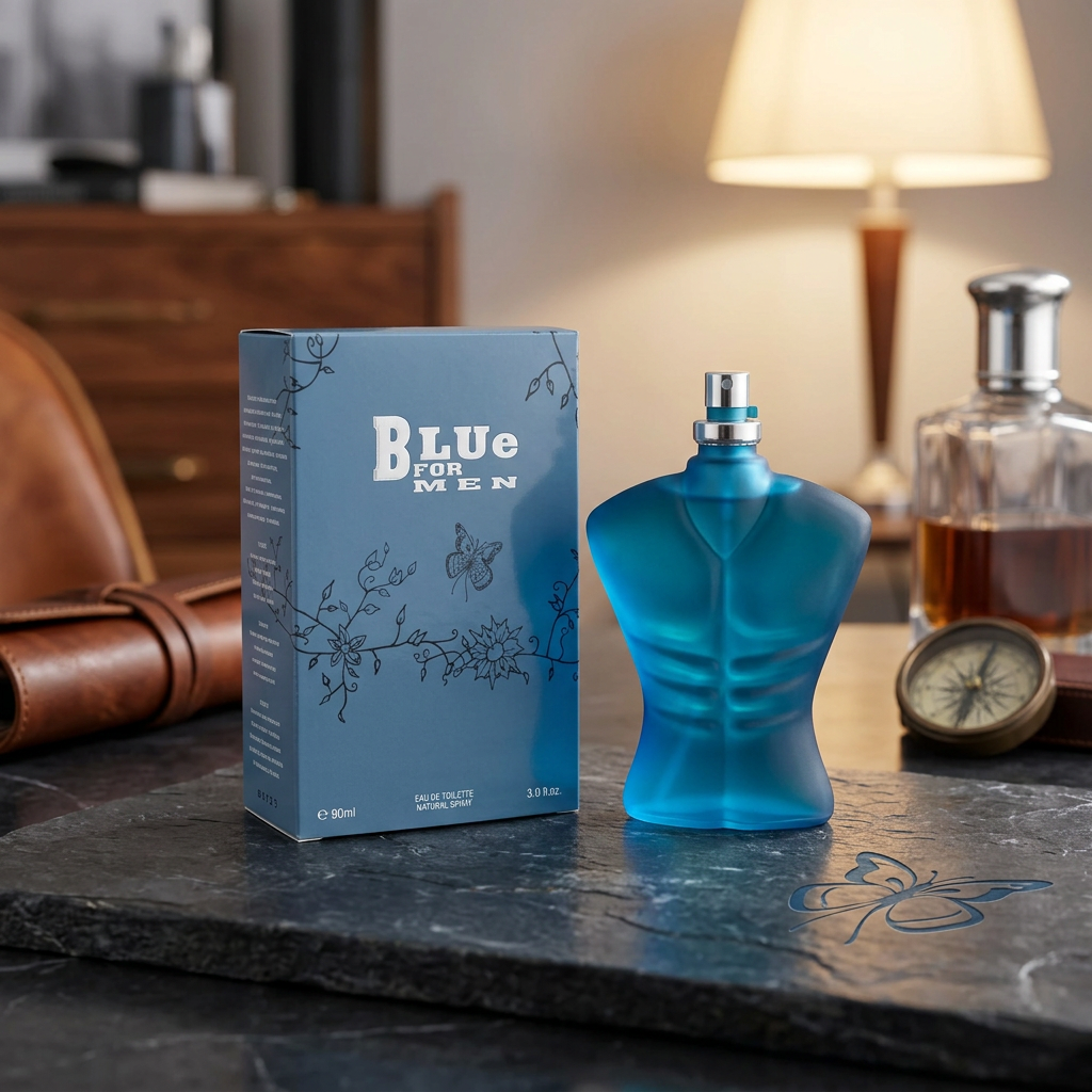 Blue for Men Eau de Toilette Natural Spray – 90ml / 3.0 fl. oz. | Iconic Torso Bottle Men's Cologne