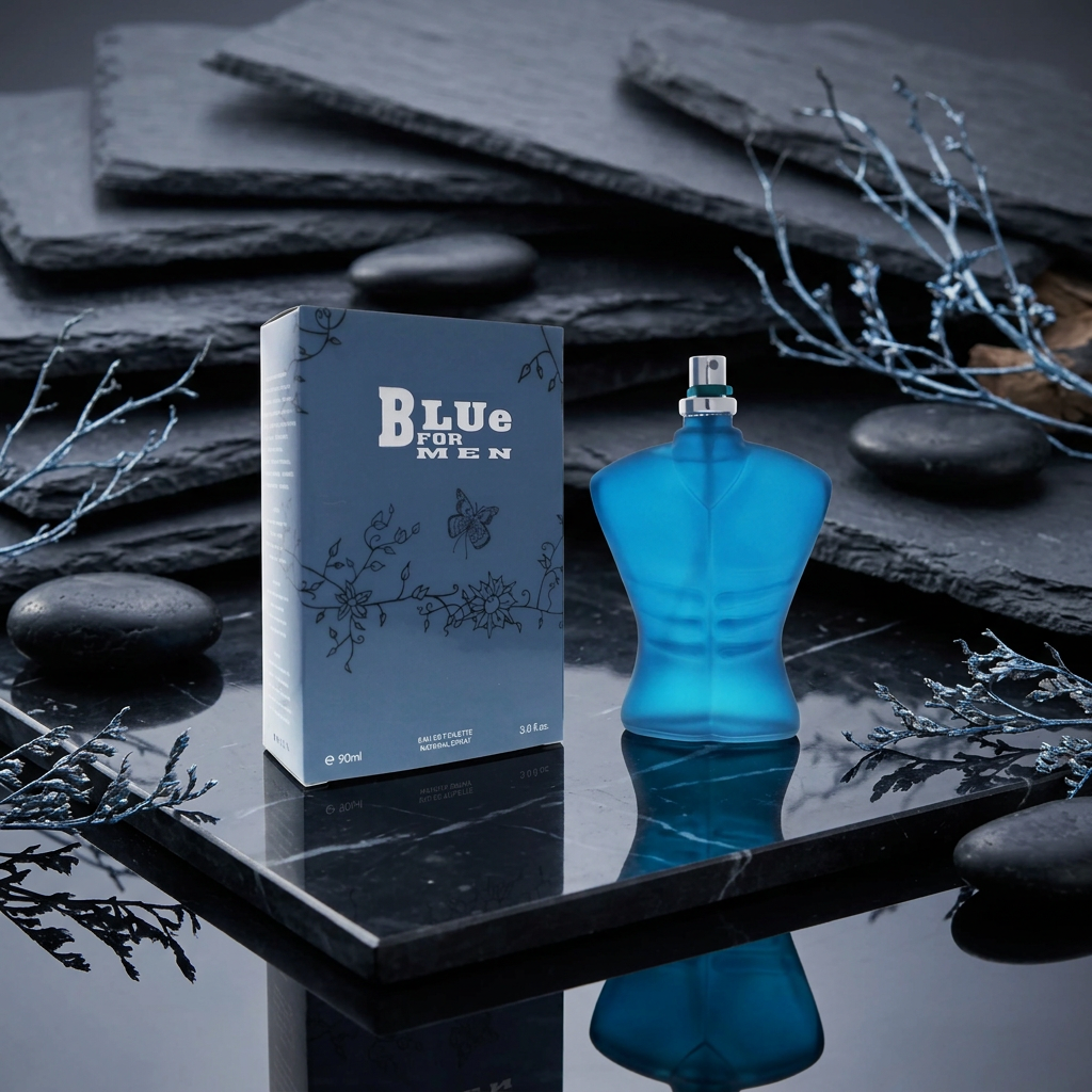 Blue for Men Eau de Toilette Natural Spray – 90ml / 3.0 fl. oz. | Iconic Torso Bottle Men's Cologne