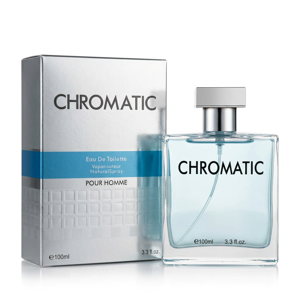 Chromatic Pour Homme Eau de Toilette Natural Spray for Men – 100ml / 3.3 fl. oz. | Fresh Aquatic Men's Cologne