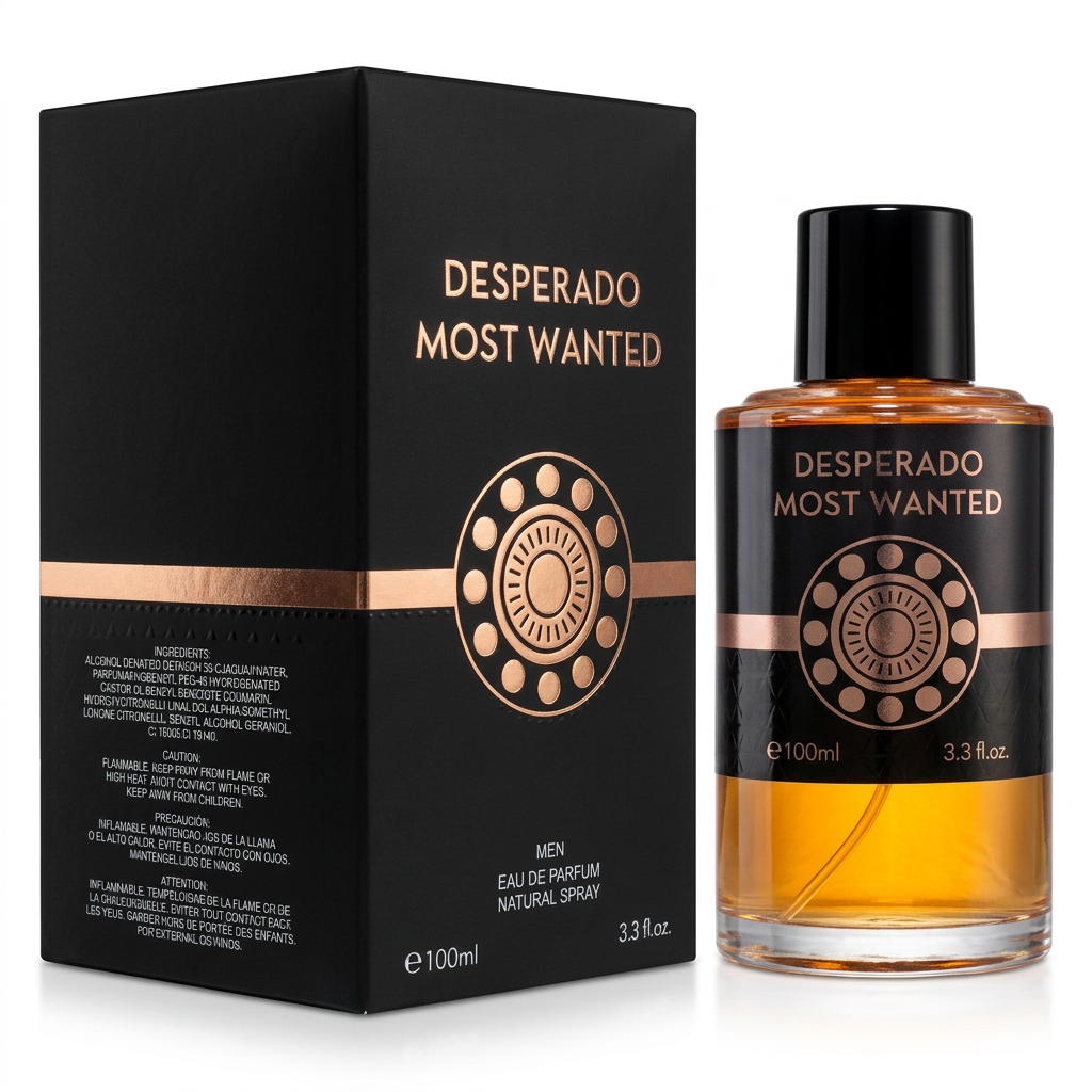 Desperado Most Wanted Eau de Parfum Natural Spray for Men – 100ml / 3.3 fl. oz. | Premium Men's Fragrance
