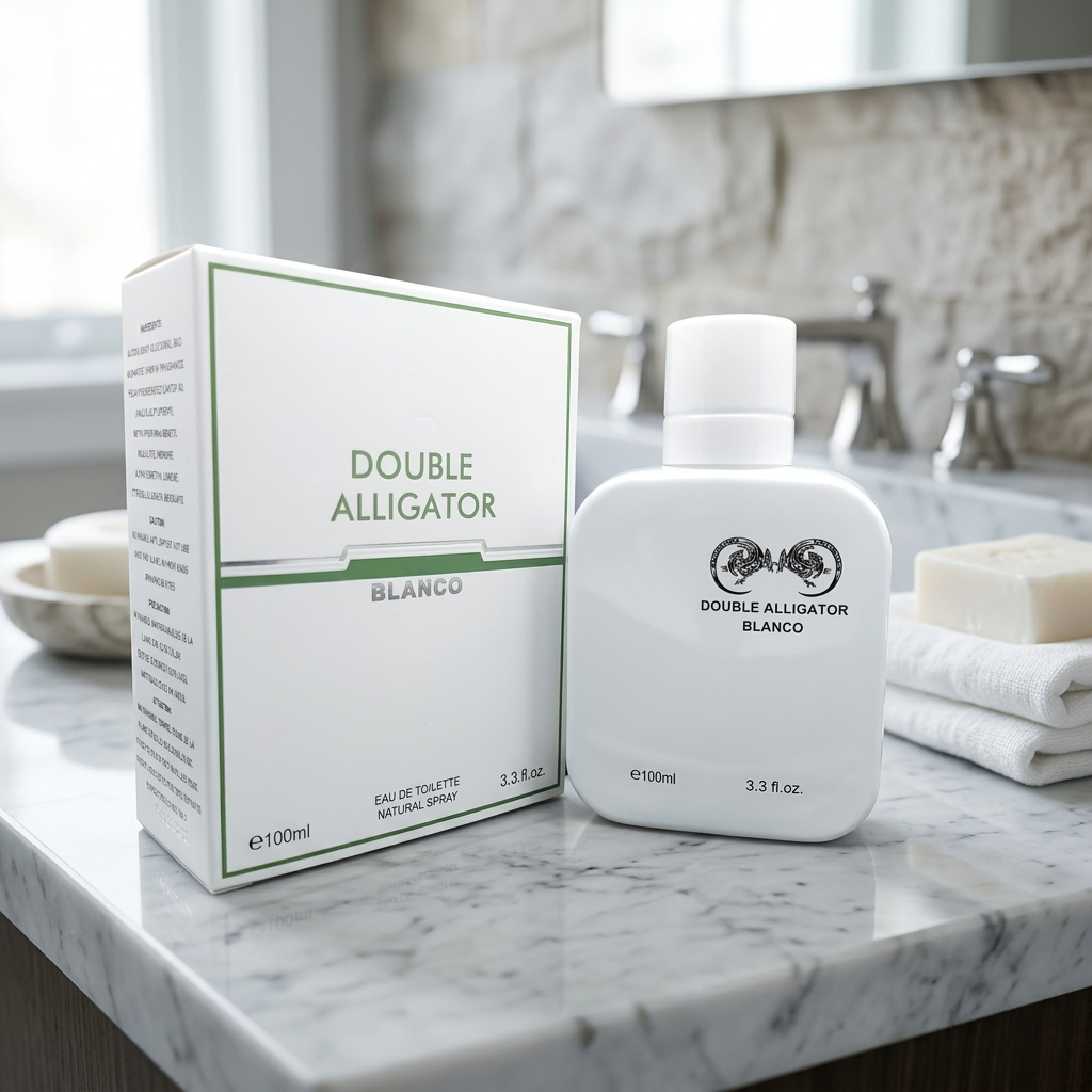 Double Alligator Blanco Eau de Toilette Natural Spray – 100ml / 3.3 fl. oz. | Clean White Bottle Men's Cologne