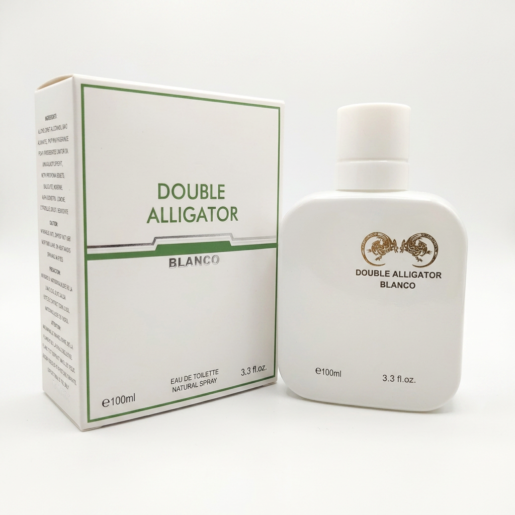 Double Alligator Blanco Eau de Toilette Natural Spray – 100ml / 3.3 fl. oz. | Clean White Bottle Men's Cologne