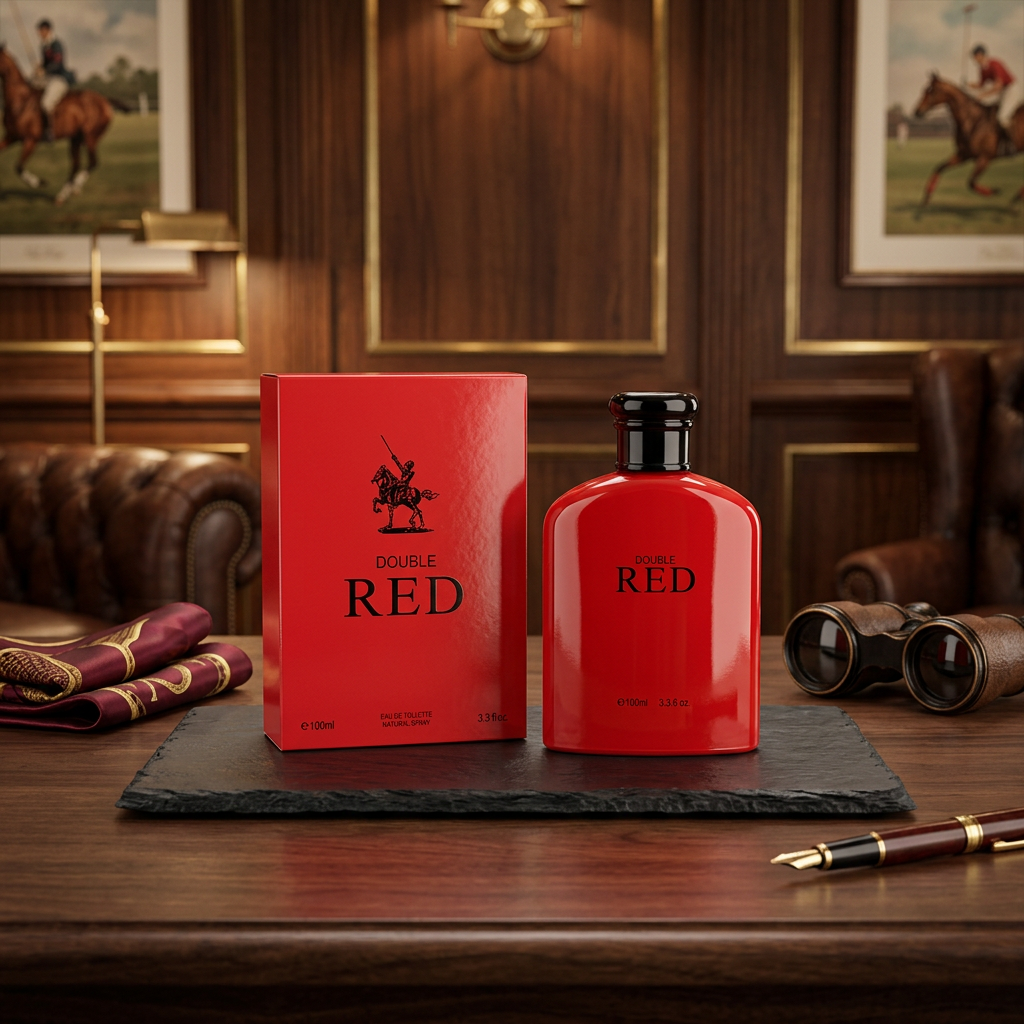 Double Red Eau de Toilette Natural Spray for Men – 100ml / 3.3 fl. oz. | Bold Red Polo Sport Men's Cologne