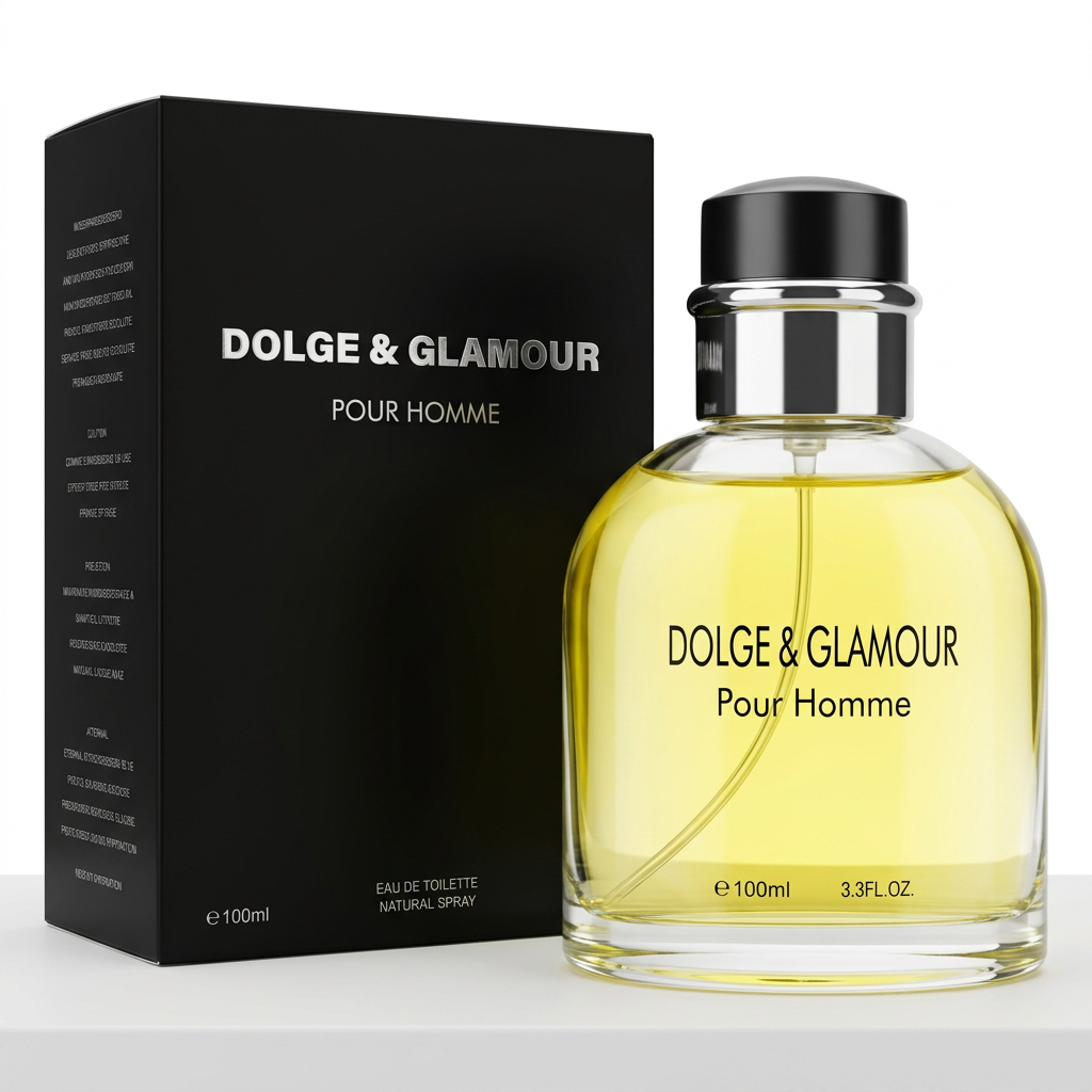Dolge & Glamour Pour Homme Eau de Toilette Natural Spray for Men – 100ml / 3.3 fl. oz. | Classic Men's Cologne