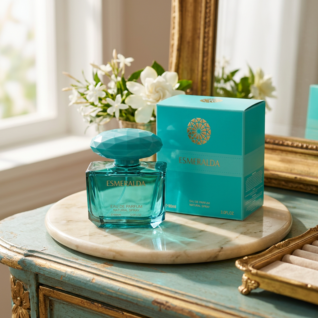 Esmeralda EDP 90ml – Fresh Aquatic Perfume for Women | Stunning Teal Gem Bottle