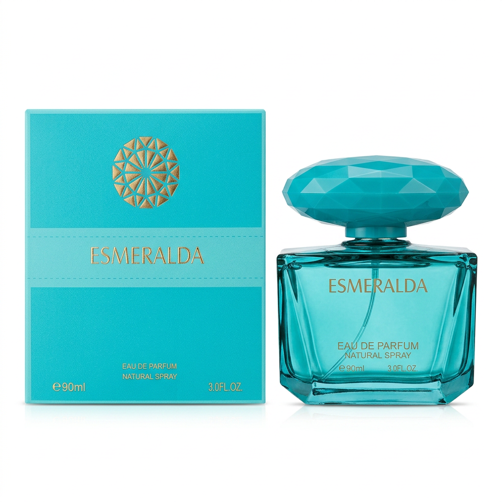 Esmeralda EDP 90ml – Fresh Aquatic Perfume for Women | Stunning Teal Gem Bottle