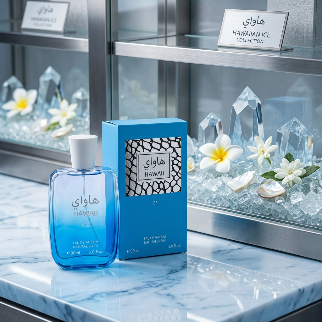 Hawaii Ice EDP 90ml – Fresh Aquatic Perfume for Men & Women | Cool Blue Bottle | Unisex Gift
