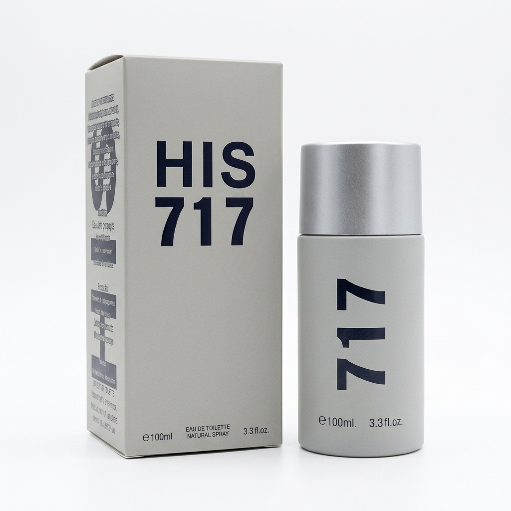 His 717 Eau de Toilette Natural Spray for Men – 100ml / 3.3 fl. oz. | Classic Grey Edition Men's Cologne