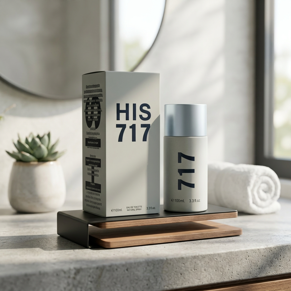 His 717 Eau de Toilette Natural Spray for Men – 100ml / 3.3 fl. oz. | Classic Grey Edition Men's Cologne