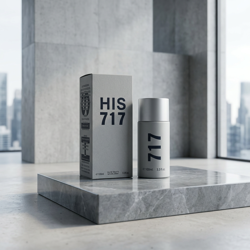 His 717 Eau de Toilette Natural Spray for Men – 100ml / 3.3 fl. oz. | Classic Grey Edition Men's Cologne
