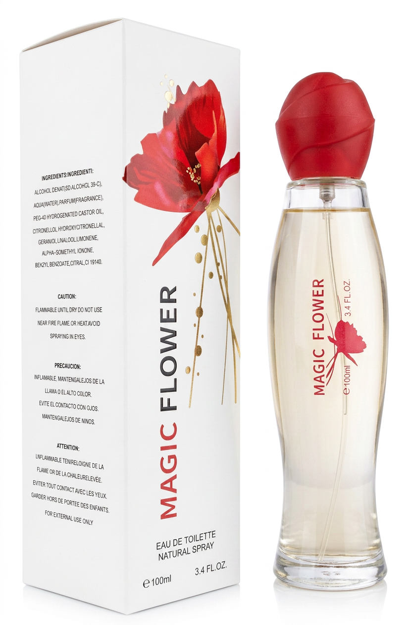 Magic Flower Eau de Toilette Natural Spray for Women, 100ml / 3.4 fl oz