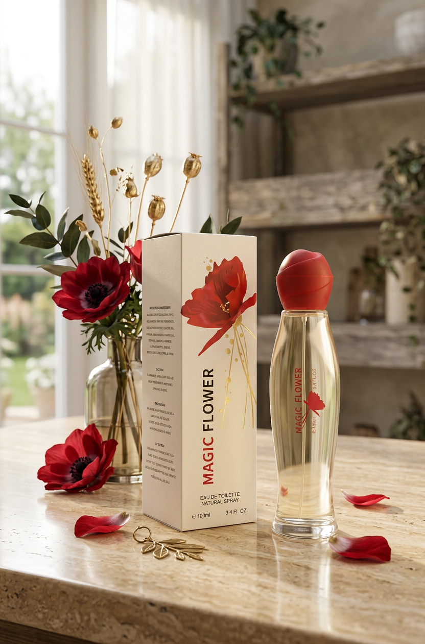 Magic Flower Eau de Toilette Natural Spray for Women, 100ml / 3.4 fl oz