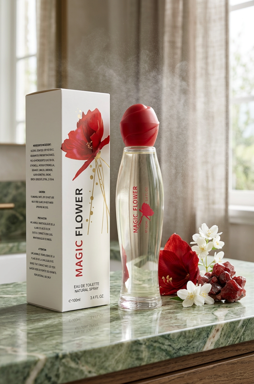 Magic Flower Eau de Toilette Natural Spray for Women, 100ml / 3.4 fl oz