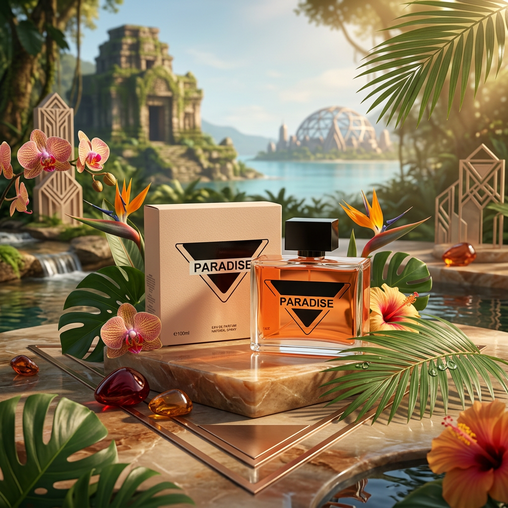 Paradise Eau de Parfum Natural Spray – 100ml / 3.3 fl. oz. | Warm Amber Unisex Fragrance