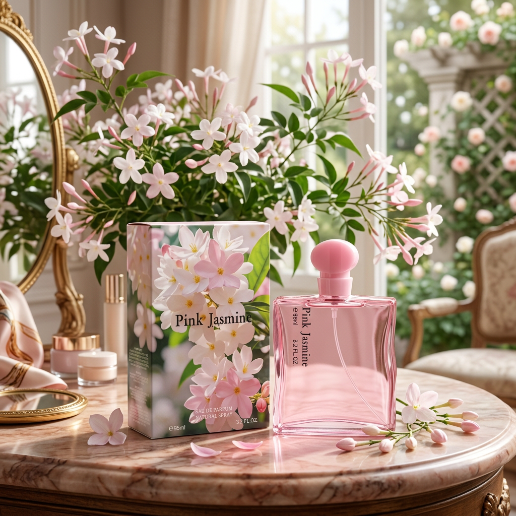 Pink Jasmine Eau de Parfum Natural Spray for Women, 95ml / 3.2 fl oz