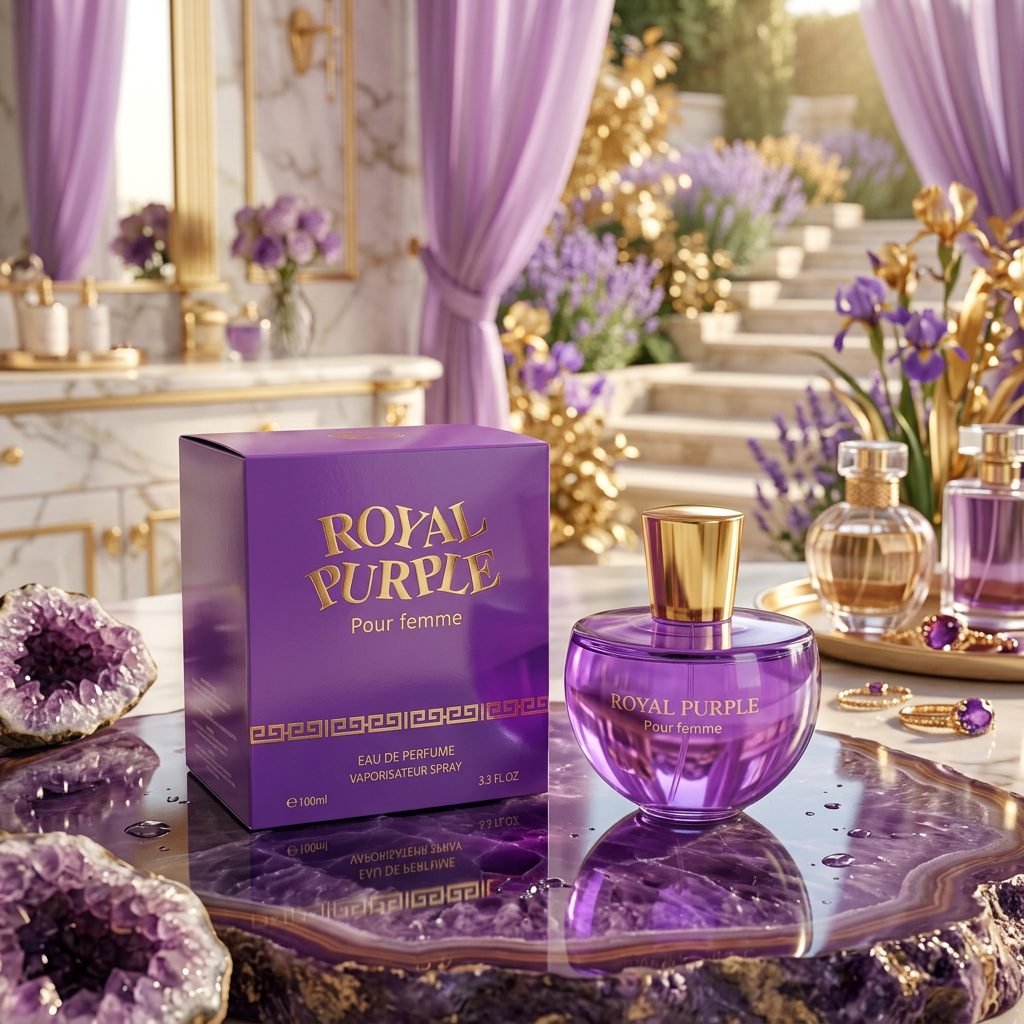Royal Purple Pour Femme Eau de Parfum Vaporisateur Spray for Women – 100ml / 3.3 fl. oz. | Floral Women's Fragrance