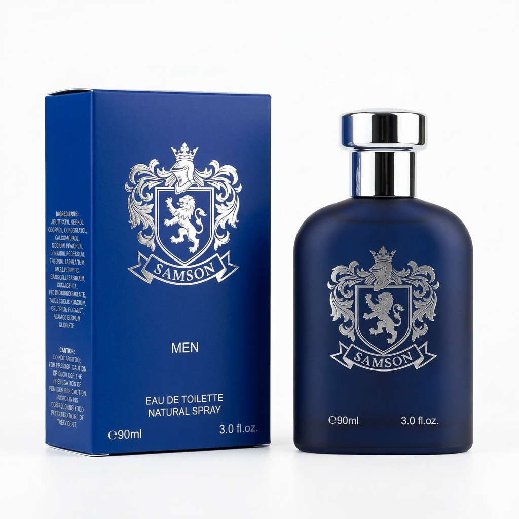 Samson Eau de Toilette Natural Spray for Men – 90ml / 3.0 fl. oz. | Royal Crest Edition