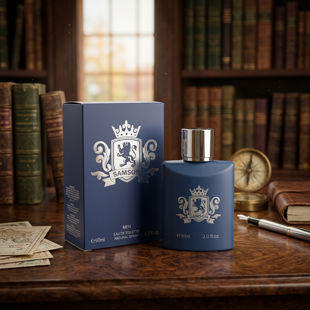 Samson Eau de Toilette Natural Spray for Men – 90ml / 3.0 fl. oz. | Royal Crest Edition