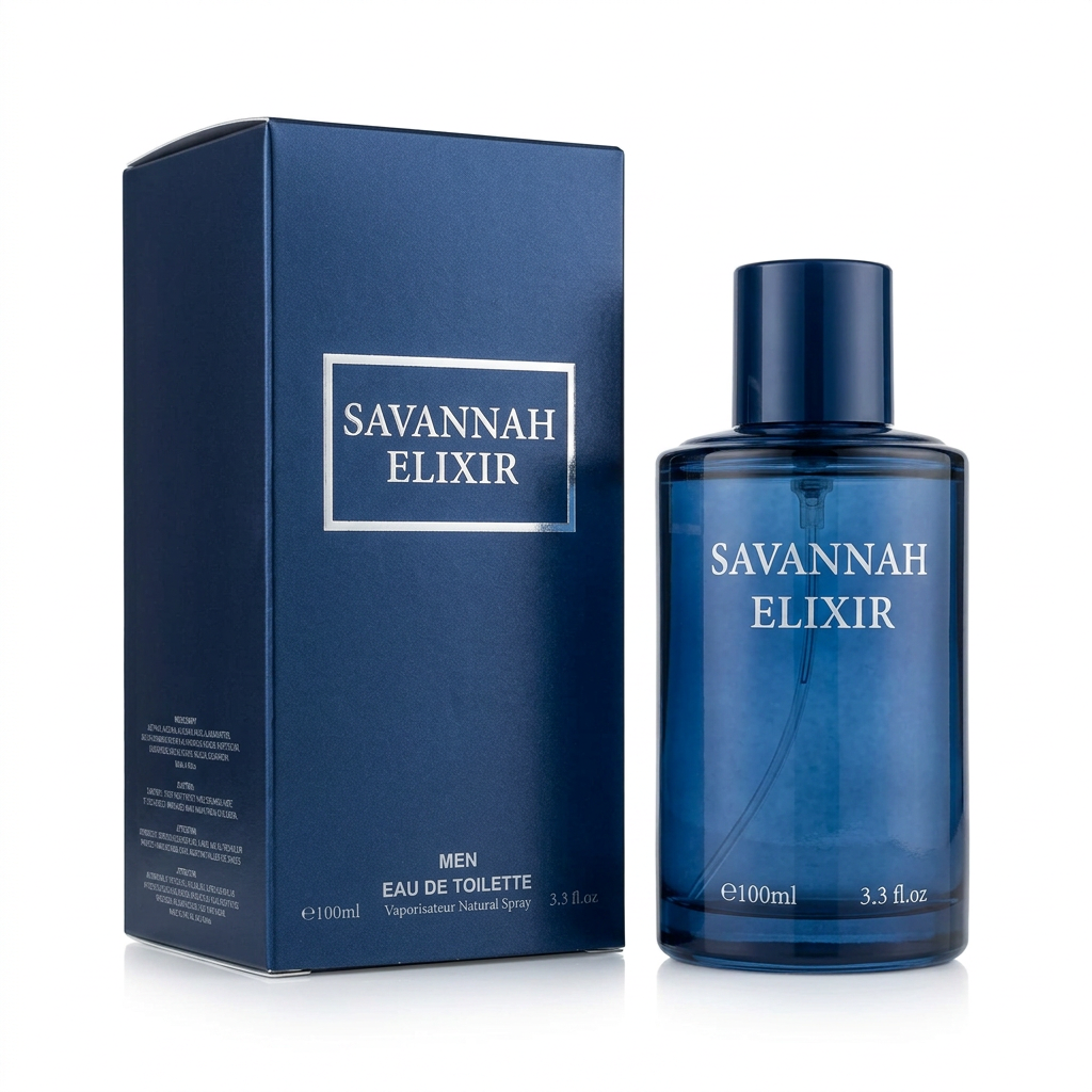 Savannah Elixir Eau de Toilette Natural Spray for Men – 100ml / 3.3 fl. oz.