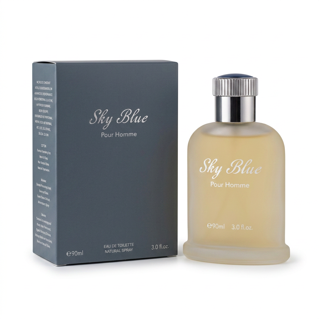 Sky Blue Pour Homme Eau de Toilette Natural Spray for Men – 90ml / 3.0 fl. oz.